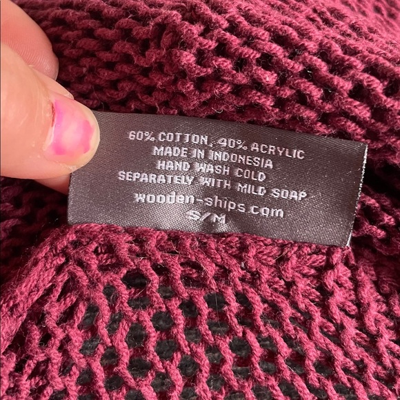 Wooden Ships Burgundy Cowl Neck Sweater - Picture 15 of 15
